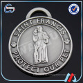 Saint francis runde wunderbare medaille anhänger